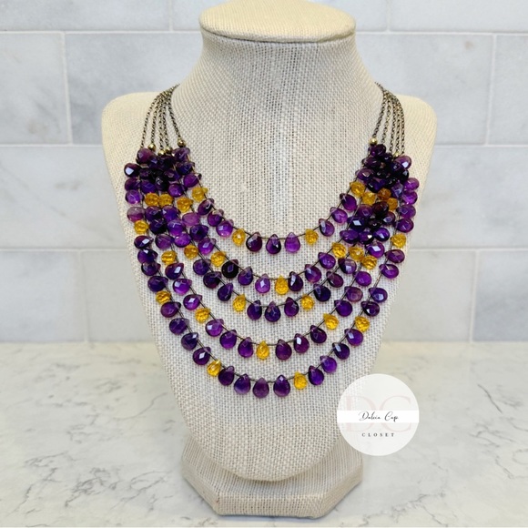 Special Edition Amethyst And Citrine Necklace Medium Length - Picture 2 of 9